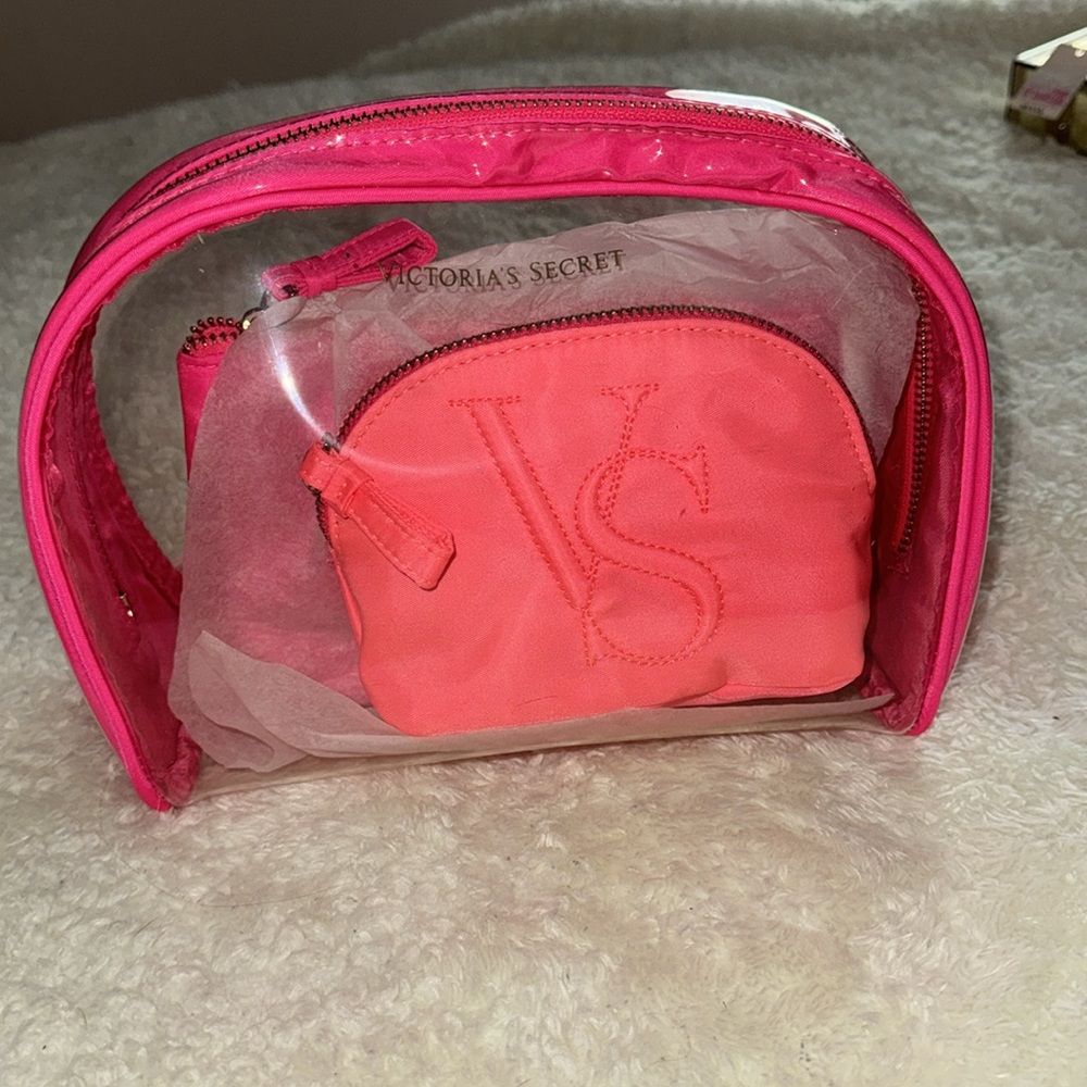 Brand new 3 piece Victoria’s Secret clam shell makeup bags